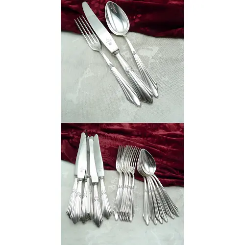 WMF 900 Fächer Tafelbesteck 6 Personen 90 versilbert