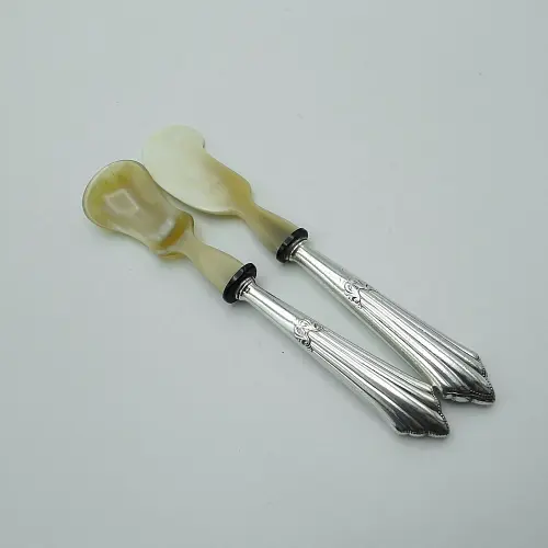 WMF 900 Fächer Butter und Käsemesser Hefte / Horn 90 versilbert
