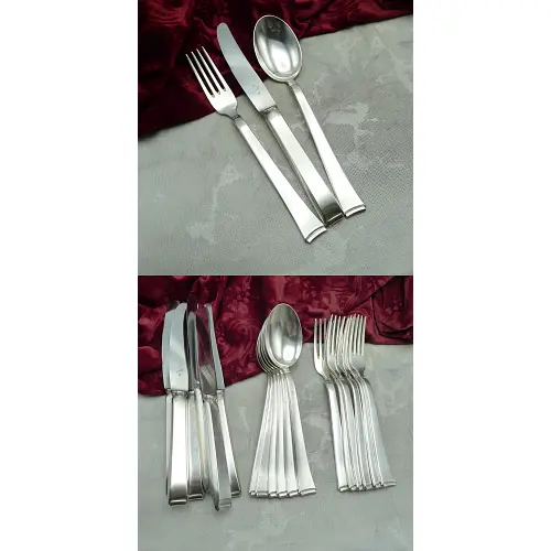 WMF 2500 Art Deco Tafelbesteck 6 Personen 90 versilbert