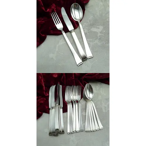WMF 2500 Art Deco Menübesteck 6 Personen 90 versilbert