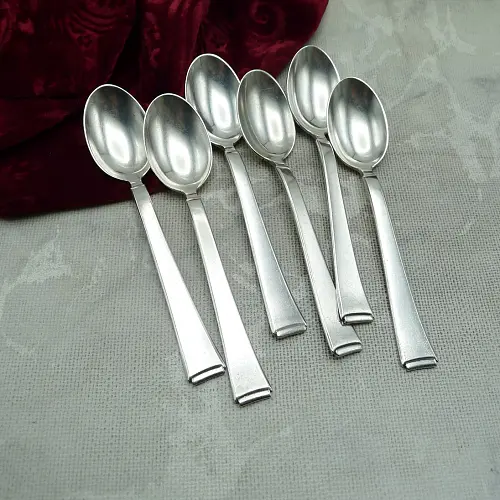 WMF 2500 Art Deco 6 Kaffeelöffel 90 versilbert