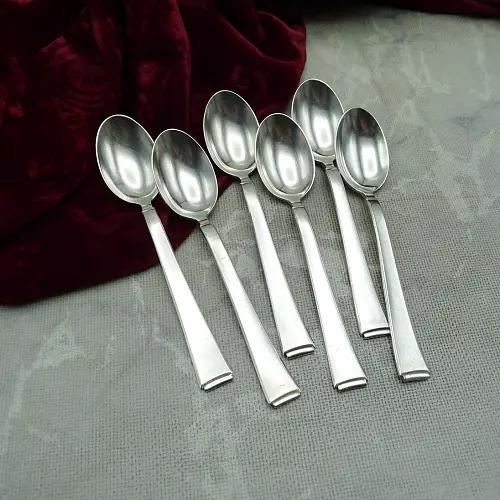 WMF 2500 Art Deco 6 Kaffeelöffel 90 versilbert